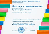 Байгужина Наргиза "Пластилиновое чудо"